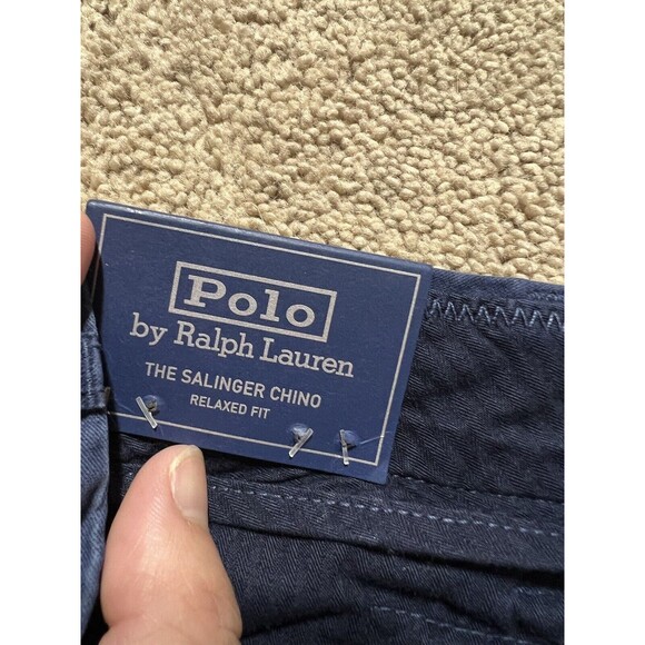 Polo Ralph Lauren big tall Mens 42x32 Salinger Relaxed Fit Chino Pants Navy NWT - Picture 5 of 11